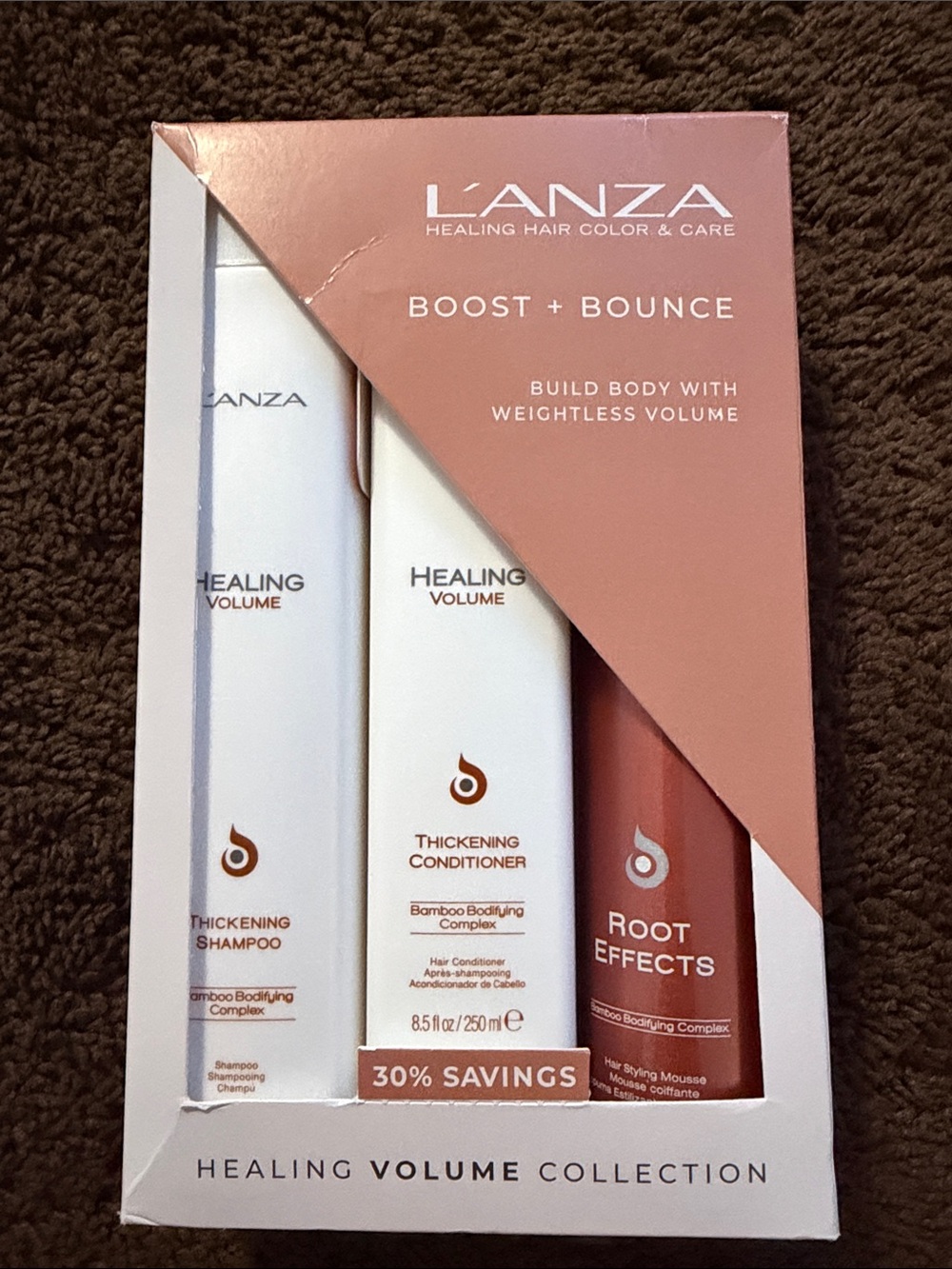 L'ANZA Boost + Bounce Healing Volume Collection — Pink